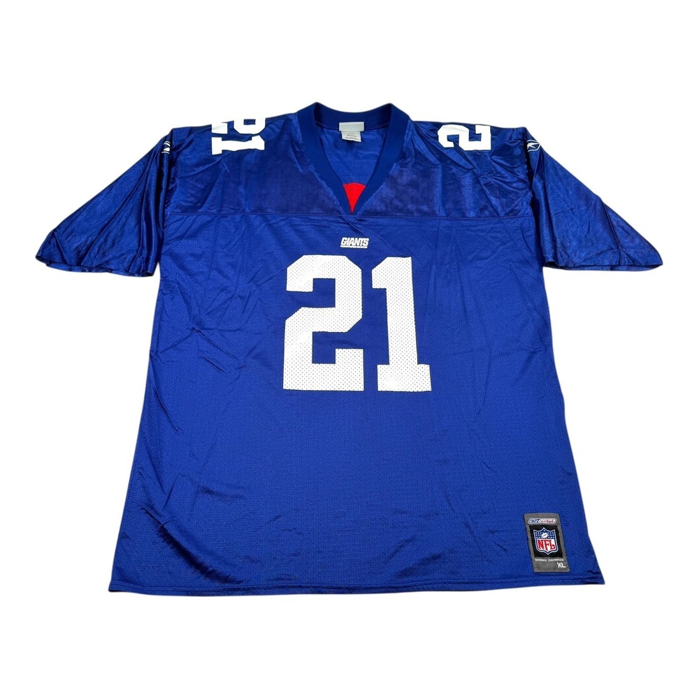 New York Giants Football Jersey Mens XL Blue NFL Reebok Barber 21 Mesh Shirt